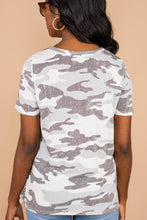 Load image into Gallery viewer, Where You Are Gray Camo Top