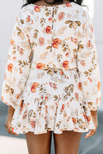 Load image into Gallery viewer, What You Have To Do Natural White Floral Romper Dress