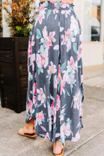 Load image into Gallery viewer, What A Lovely Life Navy Blue Floral Maxi Skirt