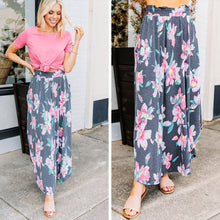 Load image into Gallery viewer, What A Lovely Life Navy Blue Floral Maxi Skirt