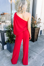 Load image into Gallery viewer, Fab Opportunities Red One Shoulder Jumpsuit