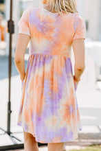 Load image into Gallery viewer, Here Comes The Sun Orange Tie Dye Dress