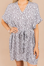 Load image into Gallery viewer, For Good Reason Soft Blue Leopard Dress