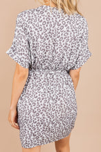 Load image into Gallery viewer, For Good Reason Soft Blue Leopard Dress