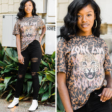 Load image into Gallery viewer, Long Live Rock'n'Roll Brown Leopard Graphic Tee