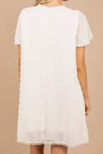 Load image into Gallery viewer, So Thoughtful Champagne White Swiss Dot Dress