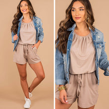 Load image into Gallery viewer, Feeling So Free Ash Mocha Brown Romper