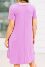 Load image into Gallery viewer, Lean On Me Dark Mauve Pink T-shirt Dress