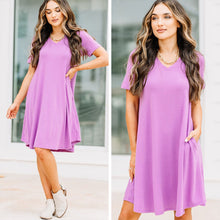 Load image into Gallery viewer, Lean On Me Dark Mauve Pink T-shirt Dress