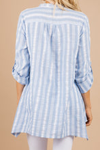 Load image into Gallery viewer, Who You Are Blue Embroidered Top
