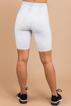 Load image into Gallery viewer, All Eyes On Me Silver Gray Snake Bicycle Shorts