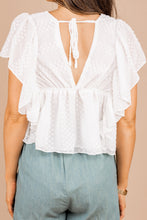 Load image into Gallery viewer, Be There White Ruffled Crop Top