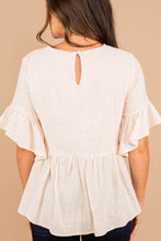 Load image into Gallery viewer, As It Happens Natural White Embroidered Top