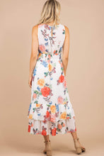Load image into Gallery viewer, Tell Your Fiends Ivory White Floral Midi Dress
