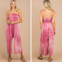 Load image into Gallery viewer, Can't Hold Me Back Rose Pink Tie Dye Jumpsuit