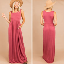 Load image into Gallery viewer, Speak With Kindness Rose Pink Empire Maxi Dress