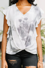 Load image into Gallery viewer, Give You Some Advice Gray Tie Dye Top