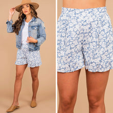 Load image into Gallery viewer, Prepare Your Love Light Blue Floral Shorts