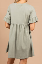 Load image into Gallery viewer, Sweet Emotions Olive Green Babydoll Dress