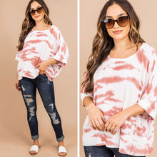 Load image into Gallery viewer, Ready For The Day Mauve Pink Tie Dye Top