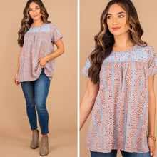 Load image into Gallery viewer, Forever Young Taupe Brown Embroidered Top
