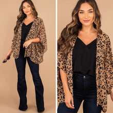 Load image into Gallery viewer, Look Ahead Mocha Brown Leopard Kimono