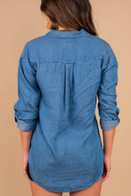 Load image into Gallery viewer, Classic Charm Medium Wash Chambray Top