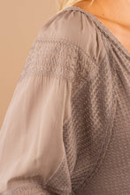 Load image into Gallery viewer, Sounds Like Fun Taupe Brown Waffle Top