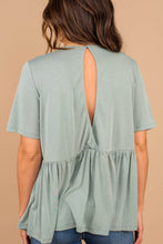 Load image into Gallery viewer, Full Of Grace Sage Green Babydoll Top