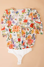 Load image into Gallery viewer, Garden Grove White Floral Bodysuit