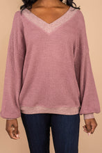 Load image into Gallery viewer, Give Me Joy Maroon Red Waffle Sweater
