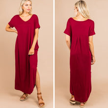 Load image into Gallery viewer, Bring You Home Cabernet Red Maxi Dress