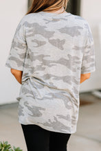 Load image into Gallery viewer, Live With Fun Gray Camo Top