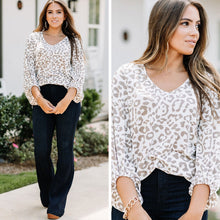 Load image into Gallery viewer, Before You Go Cream White Leopard Top