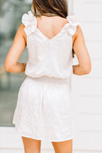 Load image into Gallery viewer, Keep Your Attention Cream White Satin Leopard Dress