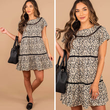 Load image into Gallery viewer, Catching Feelings Black Ditsy Floral Dress