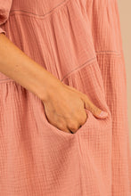 Load image into Gallery viewer, Swear By It Salmon Pink Babydoll Dress