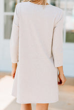 Load image into Gallery viewer, Make The Call Oatmeal Brown Knit Dress