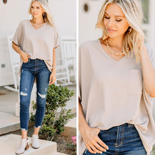 Load image into Gallery viewer, Somewhere To Go Ash Mocha Brown Pocket Top