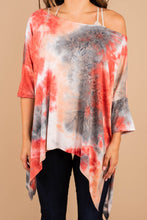 Load image into Gallery viewer, Fell In Love Coral Orange Tie Dye Top