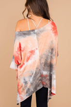 Load image into Gallery viewer, Fell In Love Coral Orange Tie Dye Top