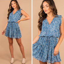 Load image into Gallery viewer, Gotta Have You Dusty Blue Floral Dress