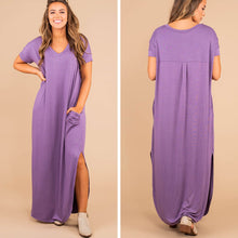 Load image into Gallery viewer, Bring You Home Lilac Gray Maxi Dress
