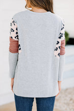 Load image into Gallery viewer, What You Could Be Heather Gray Leopard Top