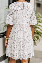 Load image into Gallery viewer, Curious Minds Ivory White Floral Dress