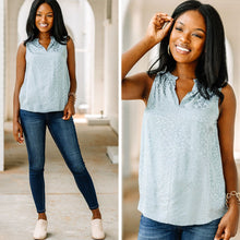 Load image into Gallery viewer, Steal Your Love Medium Blue Leopard Tank