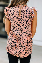 Load image into Gallery viewer, Here We Go Rust Orange Leopard Top