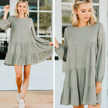 Load image into Gallery viewer, Endless Cycle Olive Green Babydoll Dress