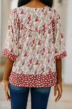 Load image into Gallery viewer, Keep In Touch Auburn Orange Floral Top