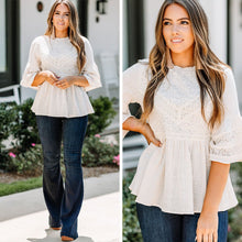 Load image into Gallery viewer, In Your Opinion Natural White Lace Top